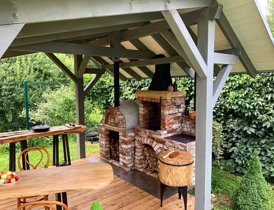 Навес мангальная зона Оби