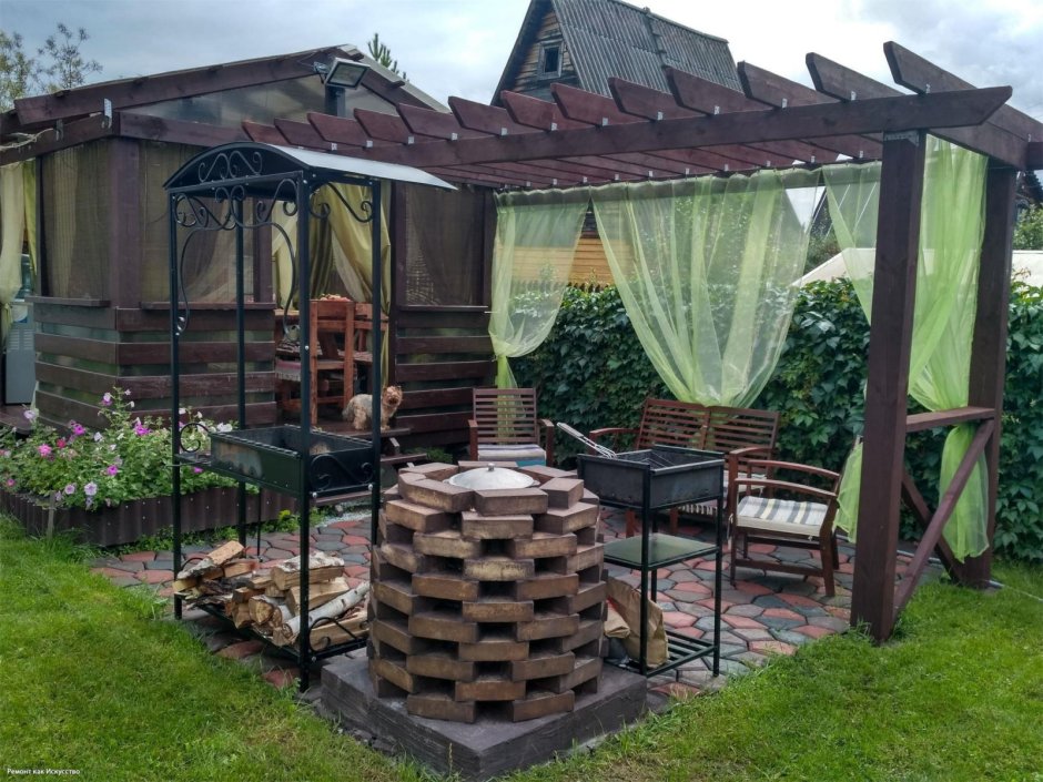 Барбекю комплекс с беседкой