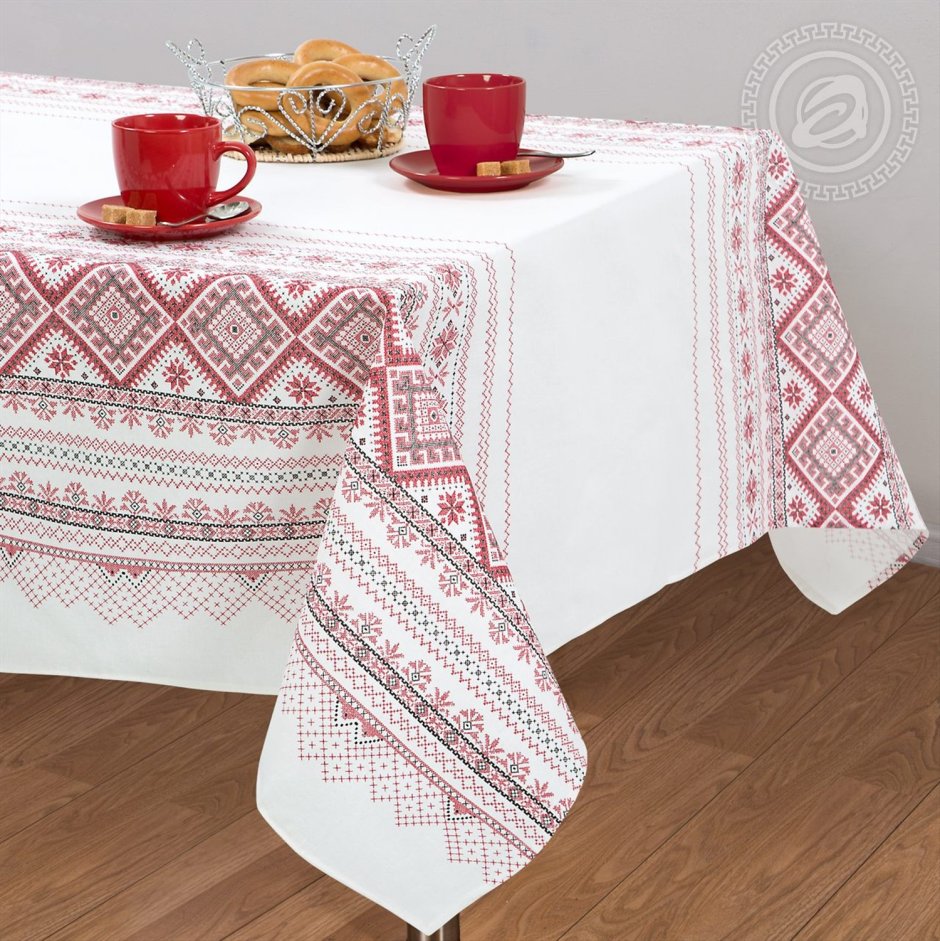 Скатерть skatertishop ирисы 150х220 см