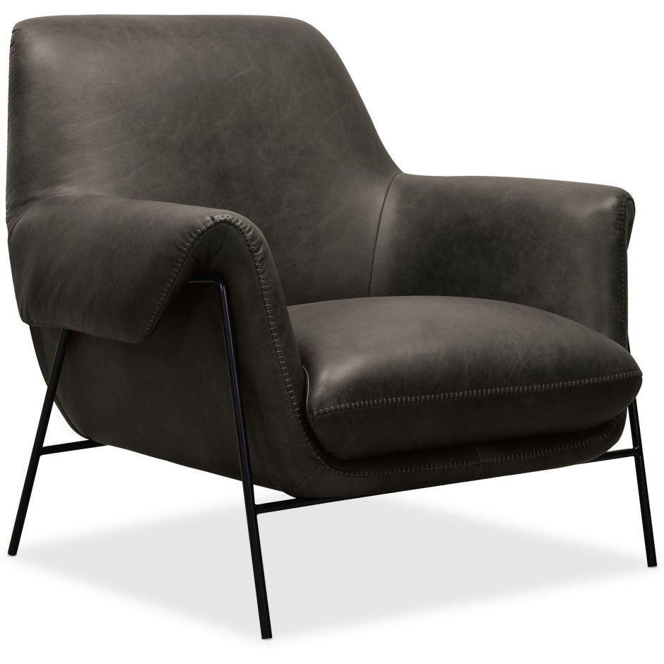 Derby Leather Metal frame Club Chair