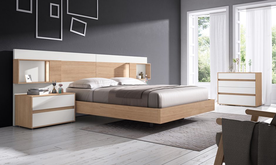 Кровати для спальни двуспальные с тумбами