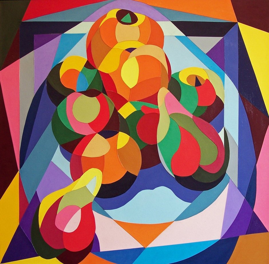 Абстрактный натюрморт кубизм