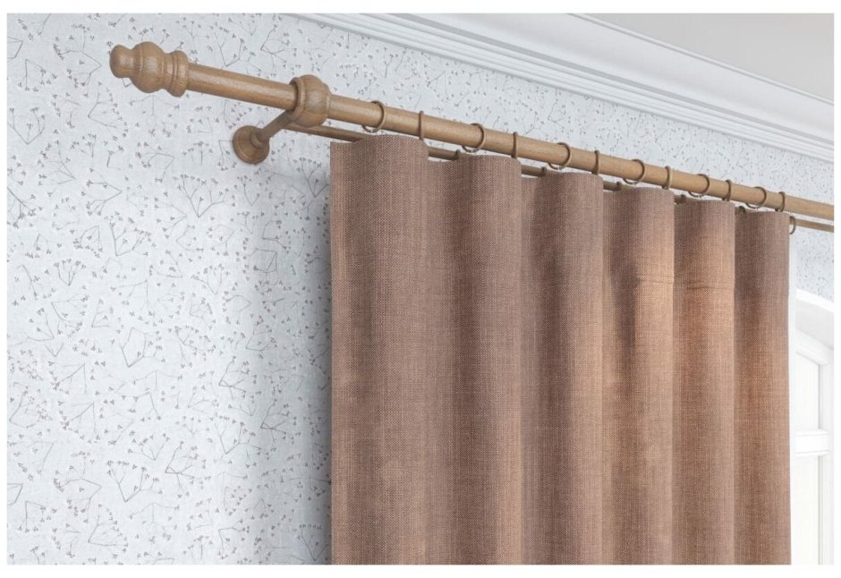 Карниз двухрядный 160 см дерево цвет светлый дуб