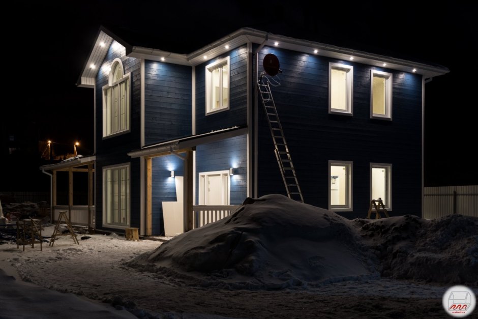 Архитектурная подсветка коттеджа