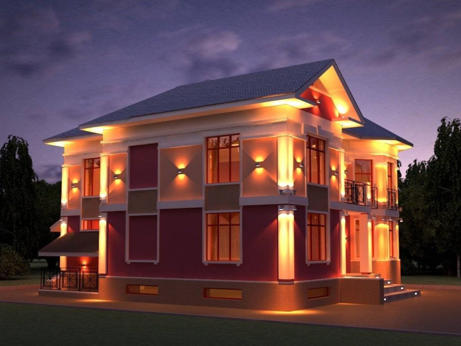 Освещение фасада