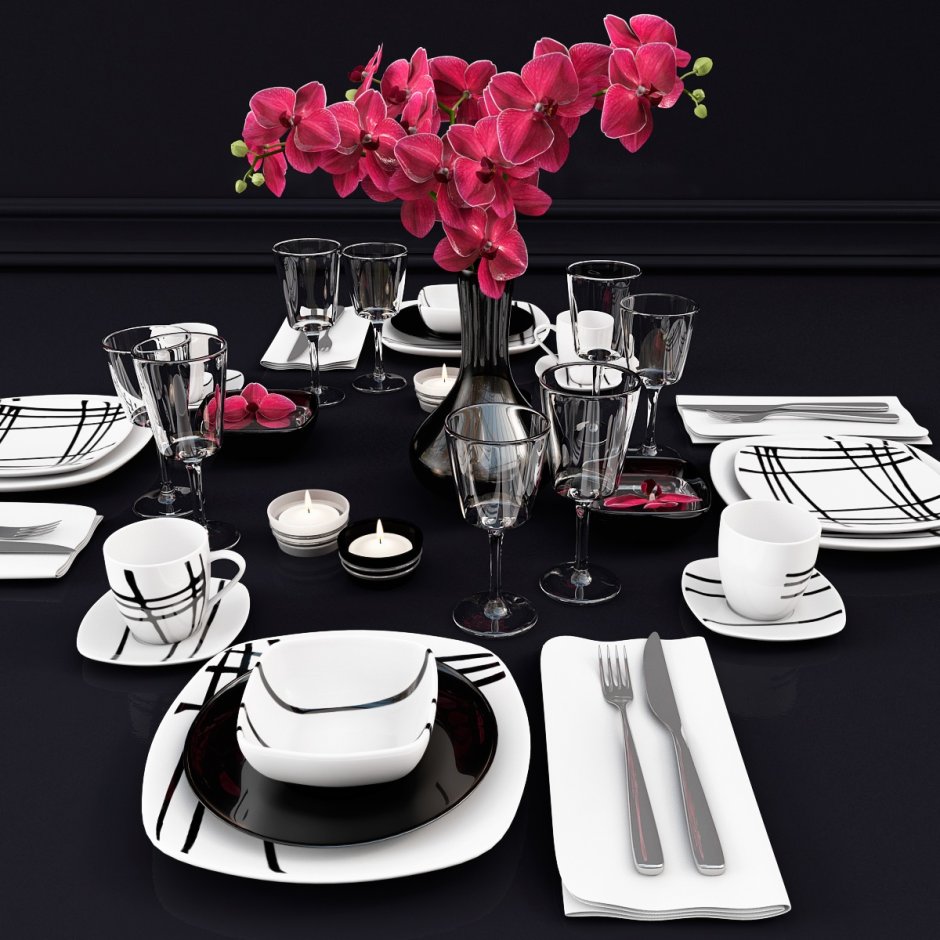 Сервировка в готическом стиле