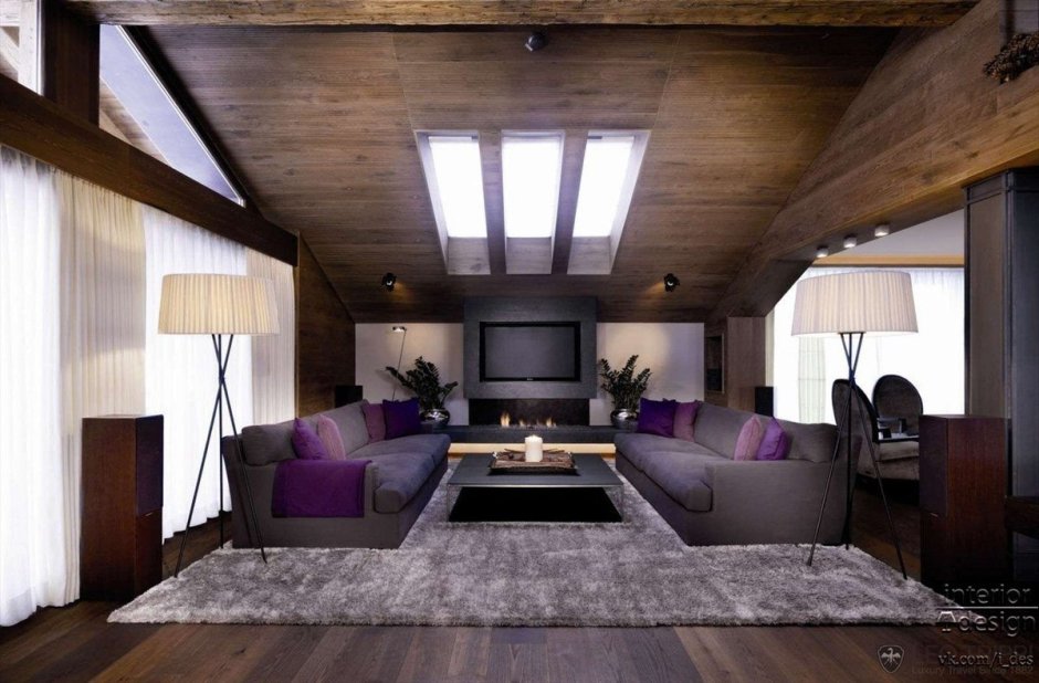 Потолок в деревянном доме