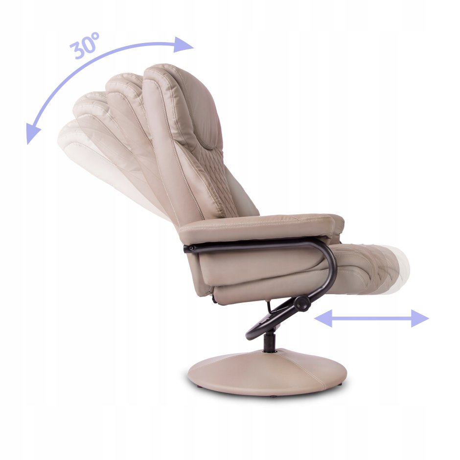 Кресло откидное с подставкой для ног