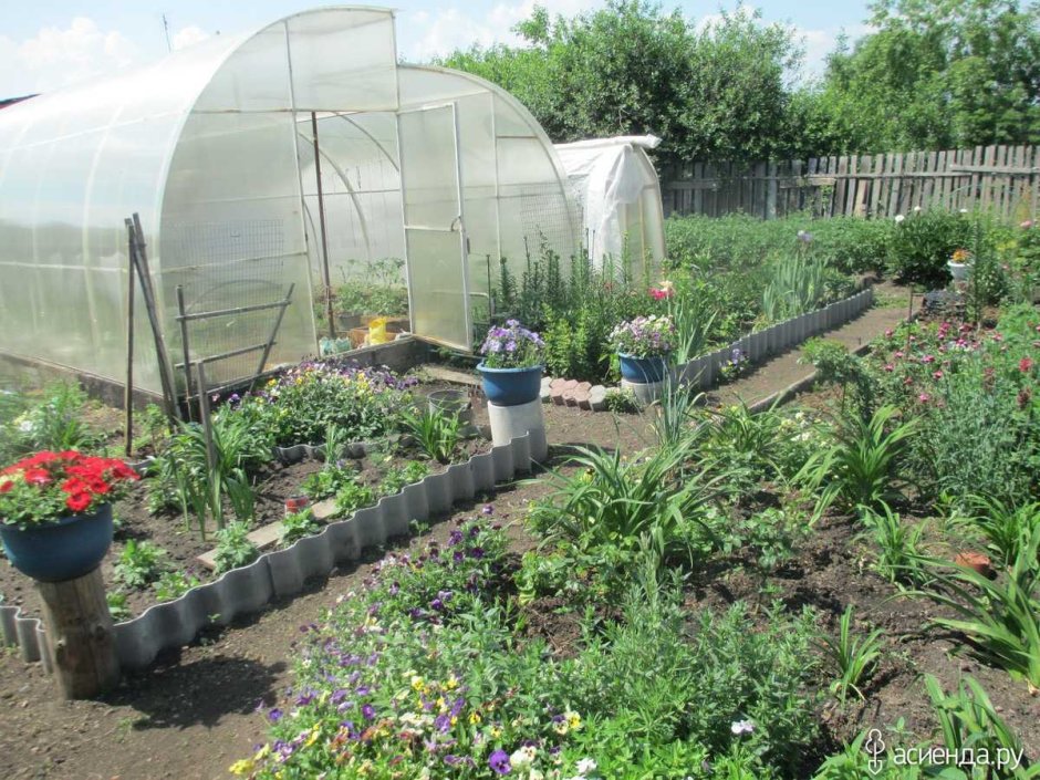 Клумба полукругом