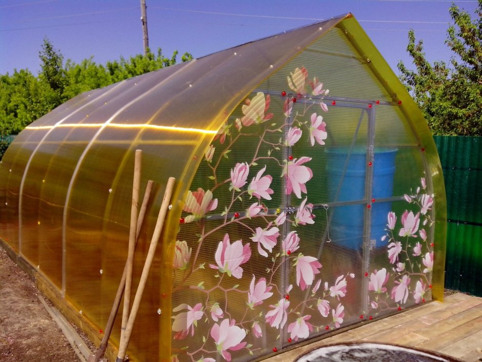 Цветы под навесом