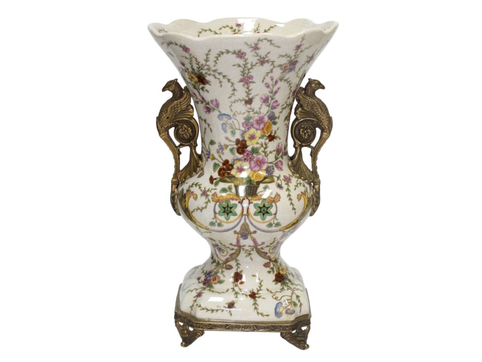 Hx1041 ваза фарфор бронза