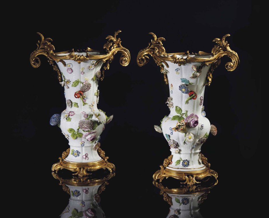 Ваза Франция Шинуазри фарфор 19 век