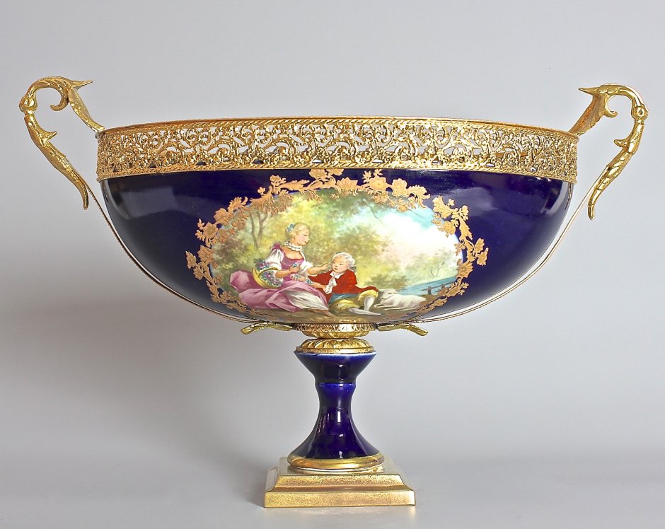 Ваза фарфор бронза