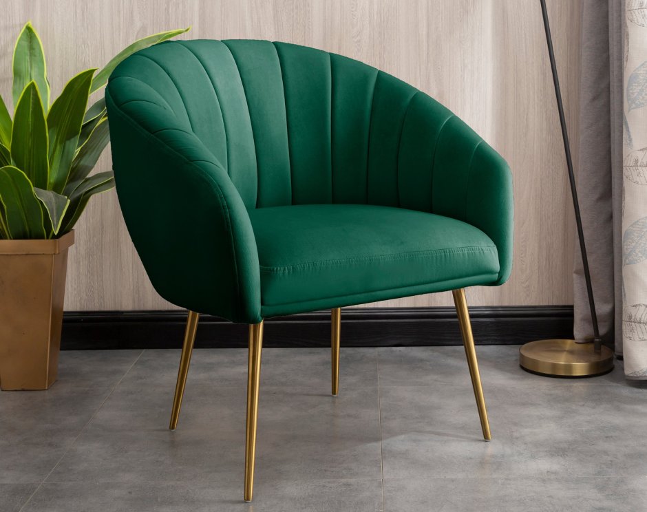 Изумрудное кресло в интерьере