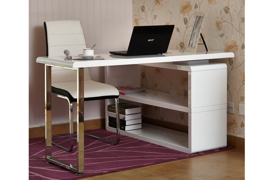 Malm МАЛЬМ письменный стол с выдвижной панелью, белый151x65 см