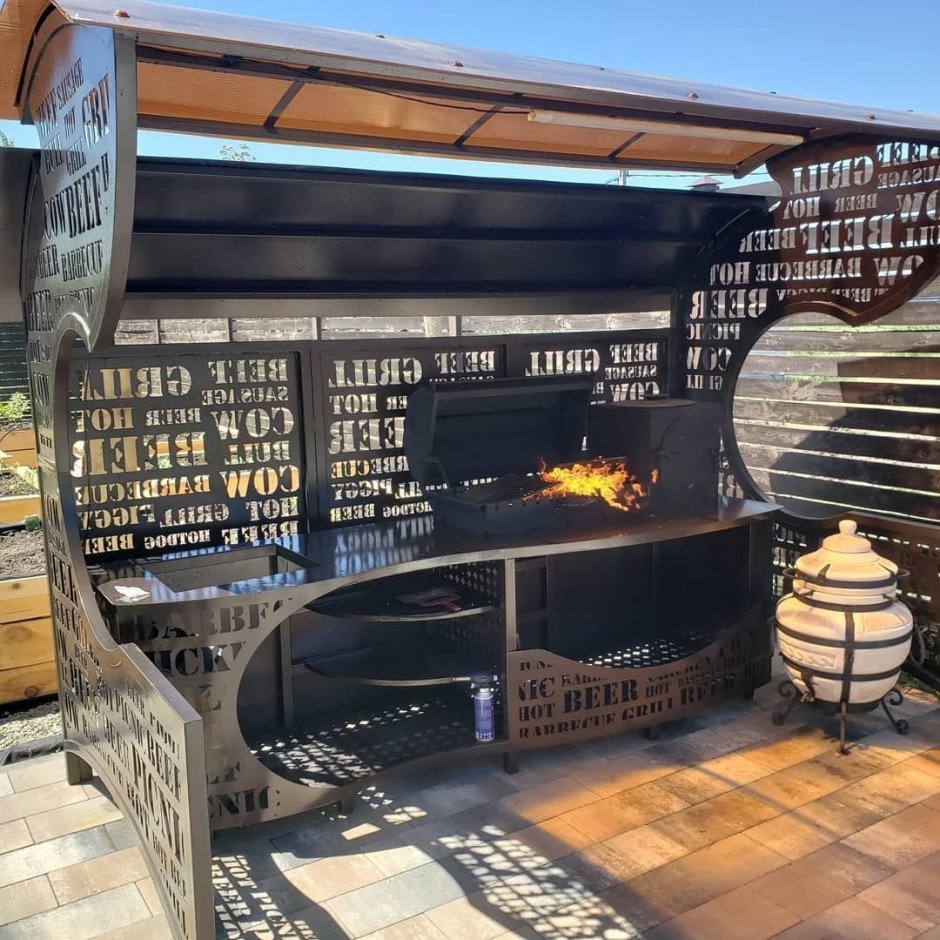 Фазенда террасы беседки барбекю