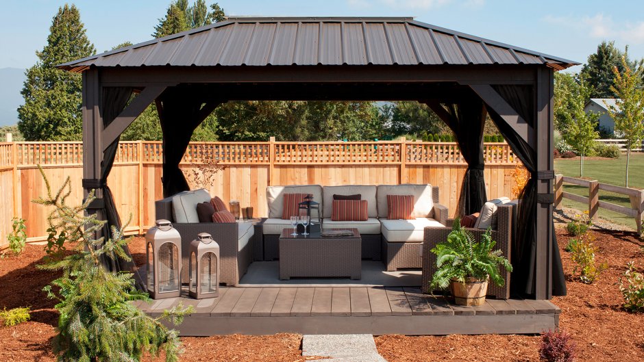 Беседки патио зона с мангалом