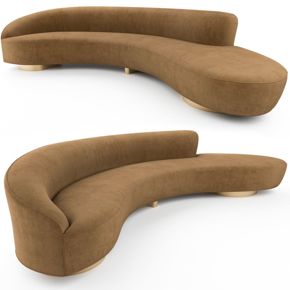 3d модели: диваны - Freeform Curved Sofa with Arm by Vladimir