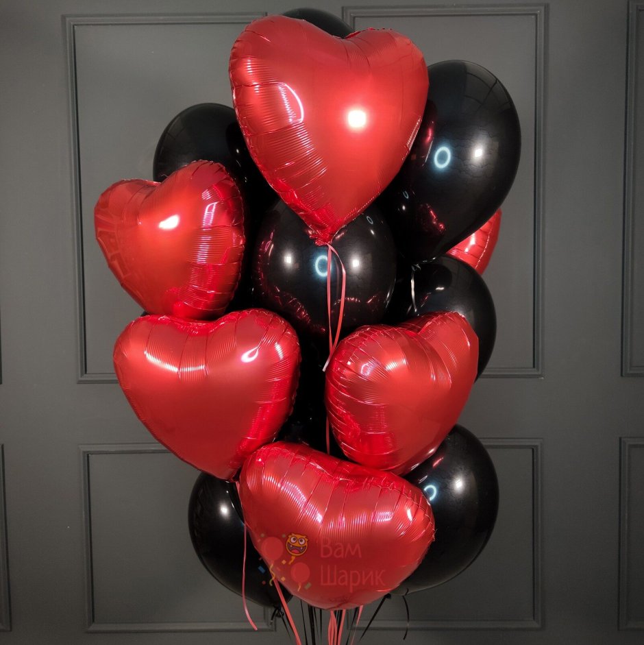 Черно красные шары