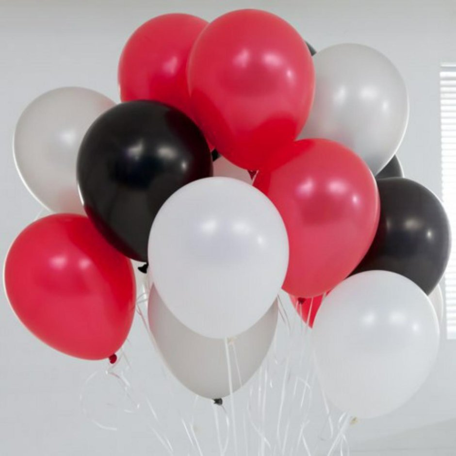 Воздушные шары красные и белые