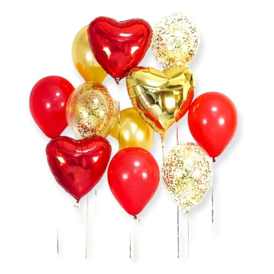 Красно золотые шары