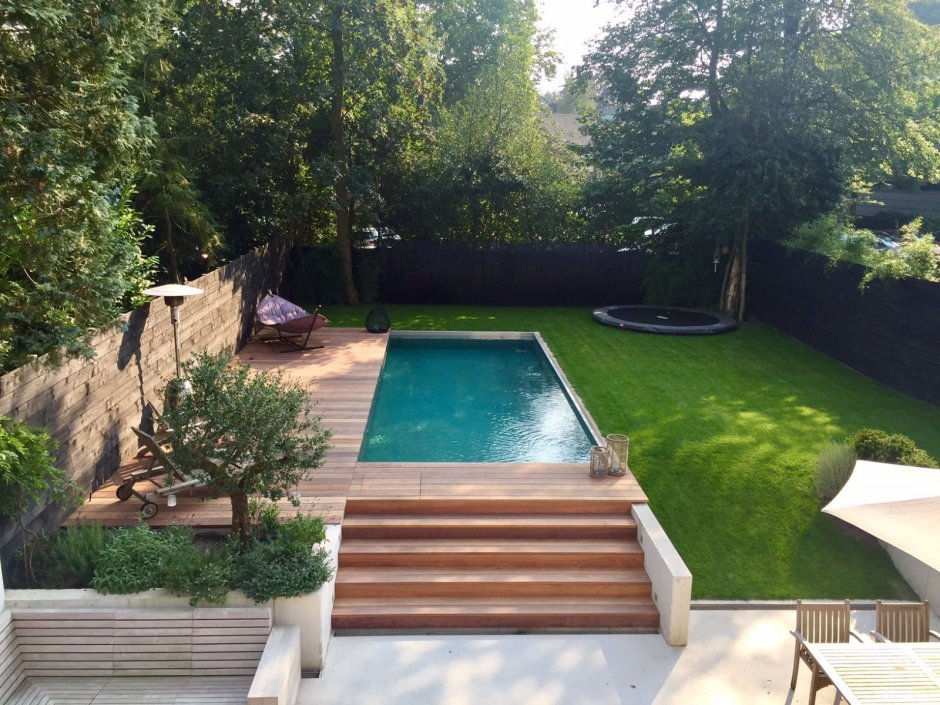 Планировка дачного участка с бассейном