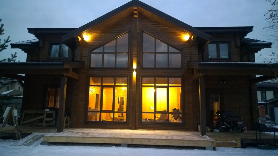 Дом из клееного бруса Модерн