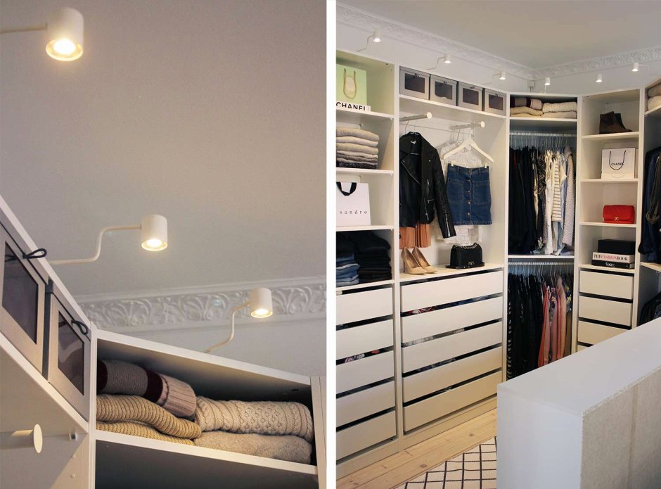 Подсветка в гардеробе ПАКС