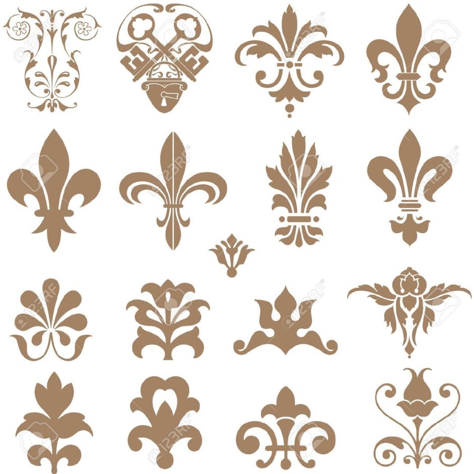 Французская Геральдическая Лилия орнамент