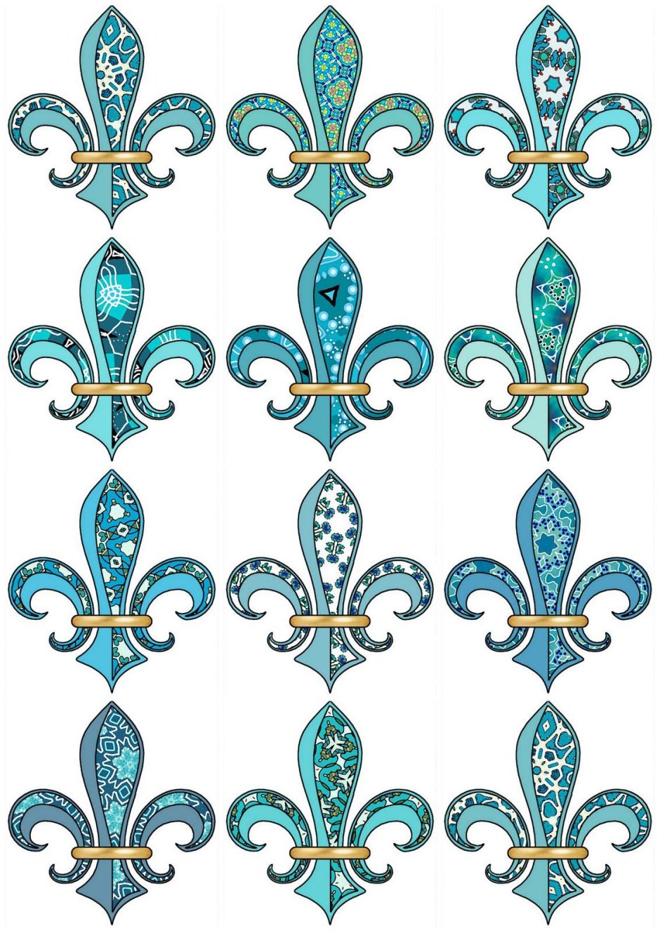 Геральдическая Лилия узор