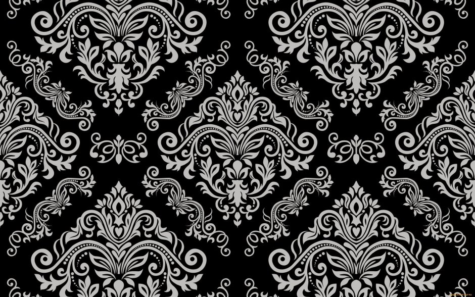 Черный фон с узорами