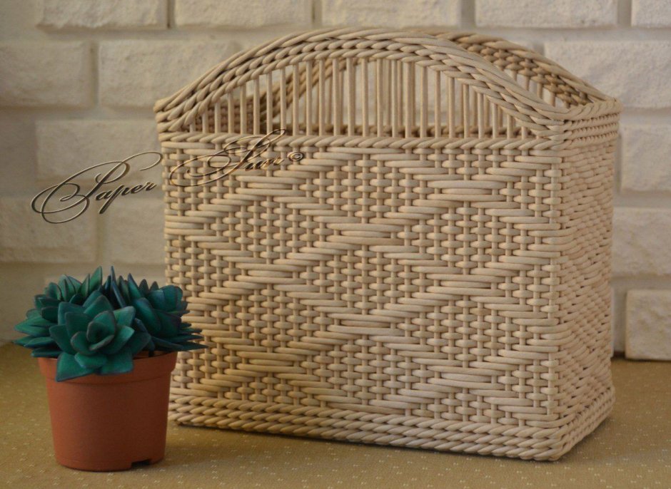 Плетеные ящики в интерьере
