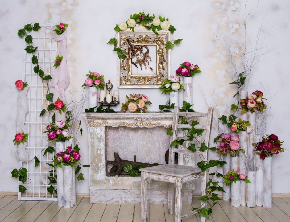 Хвойная гирлянда в интерьере