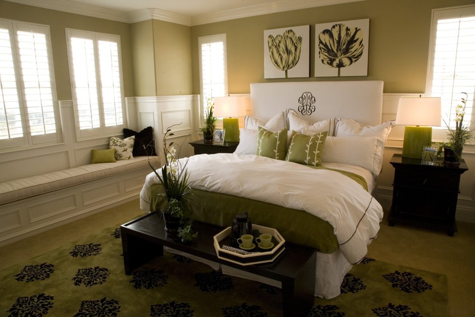 Спальня в оливкрвом цвет е