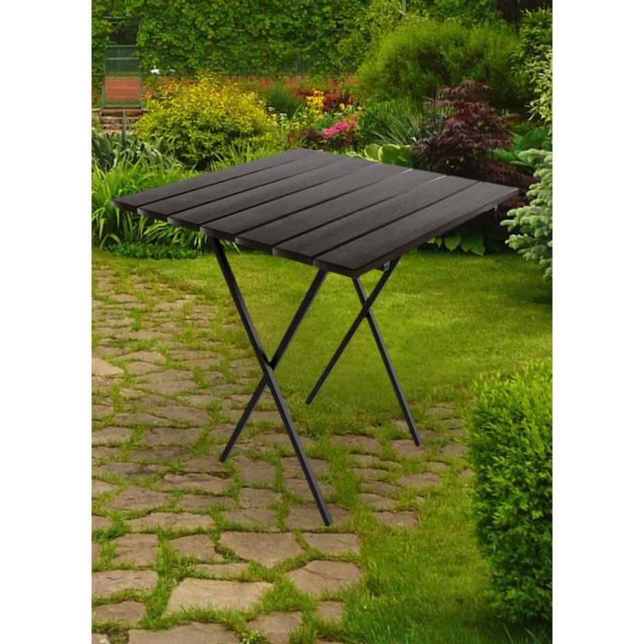 Стол садовый разборный Garden 146х75х60 см металл/дерево каштановый