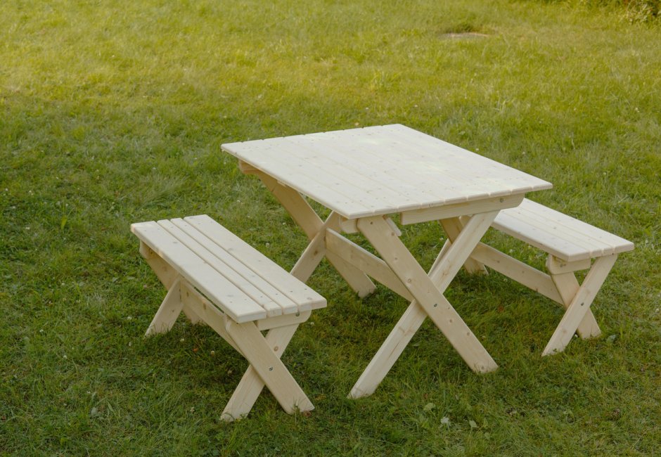 Лавка складная (1,2 метр) Садовая, деревянная