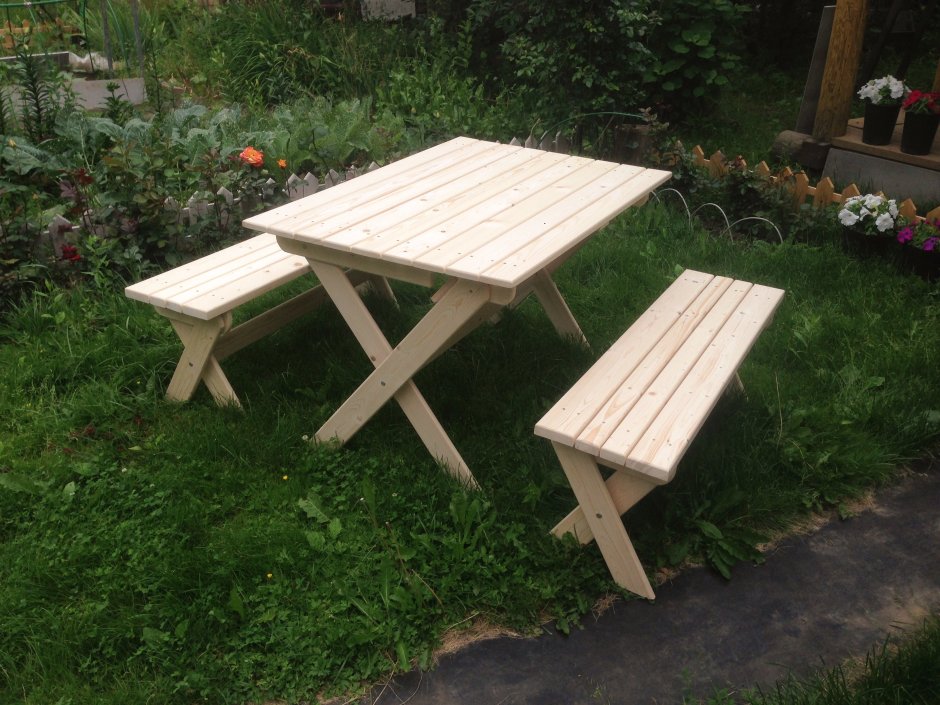 Складной деревянный стол Террасный