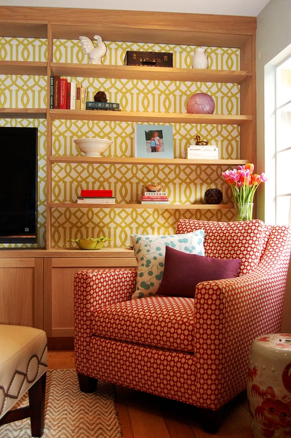 Декор задней стенки стеллажа