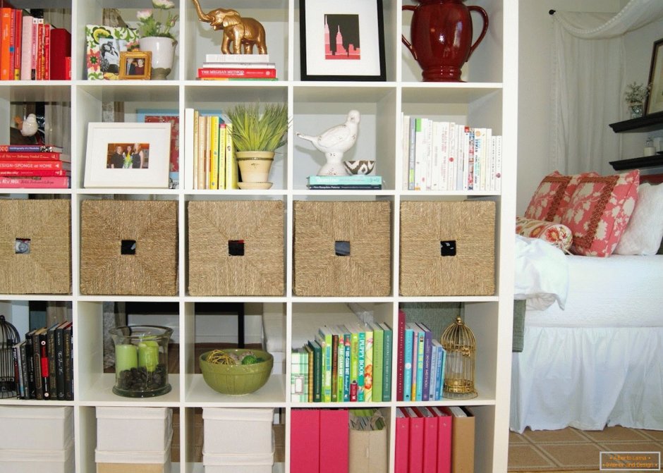 Стеллаж икеа каллакс зонирование