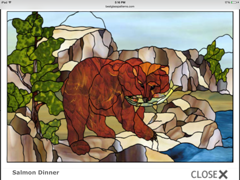 Витраж медведь