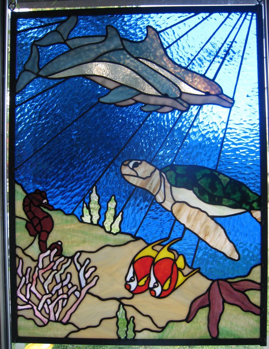 Витраж морской