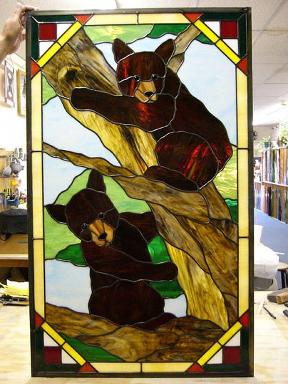 Витраж животных