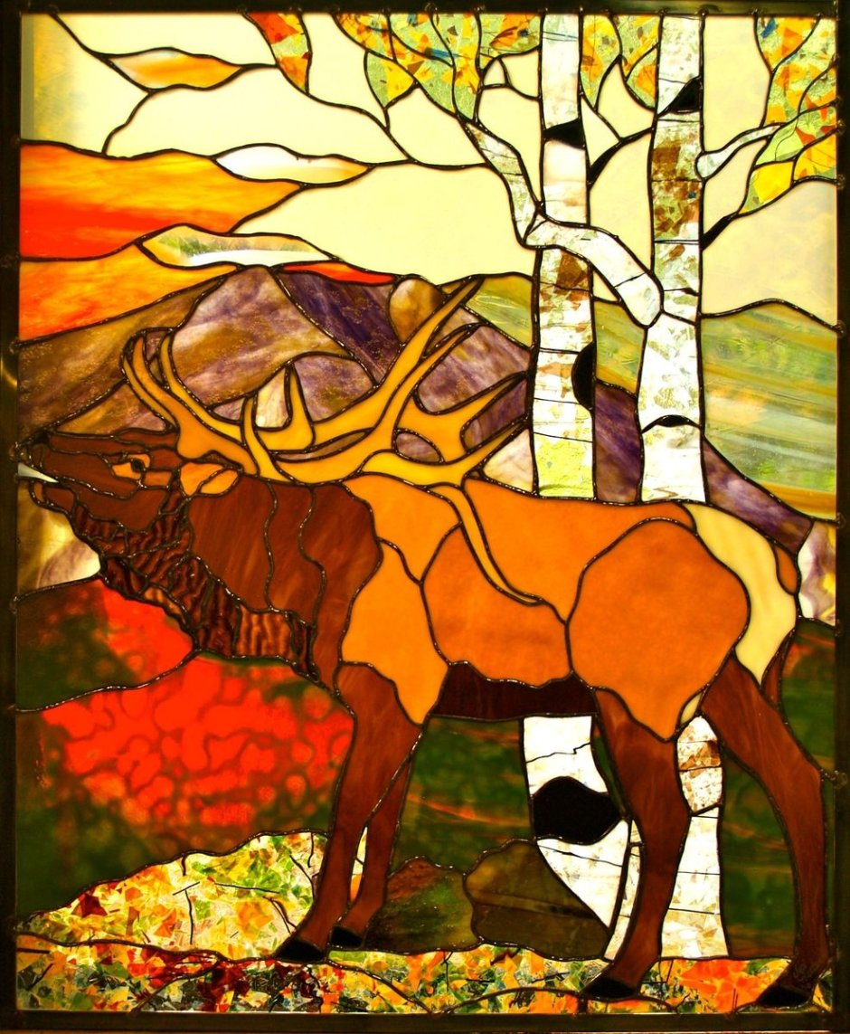 Витраж Лось