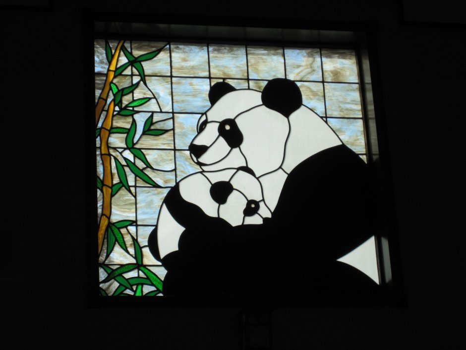 Витраж медведь