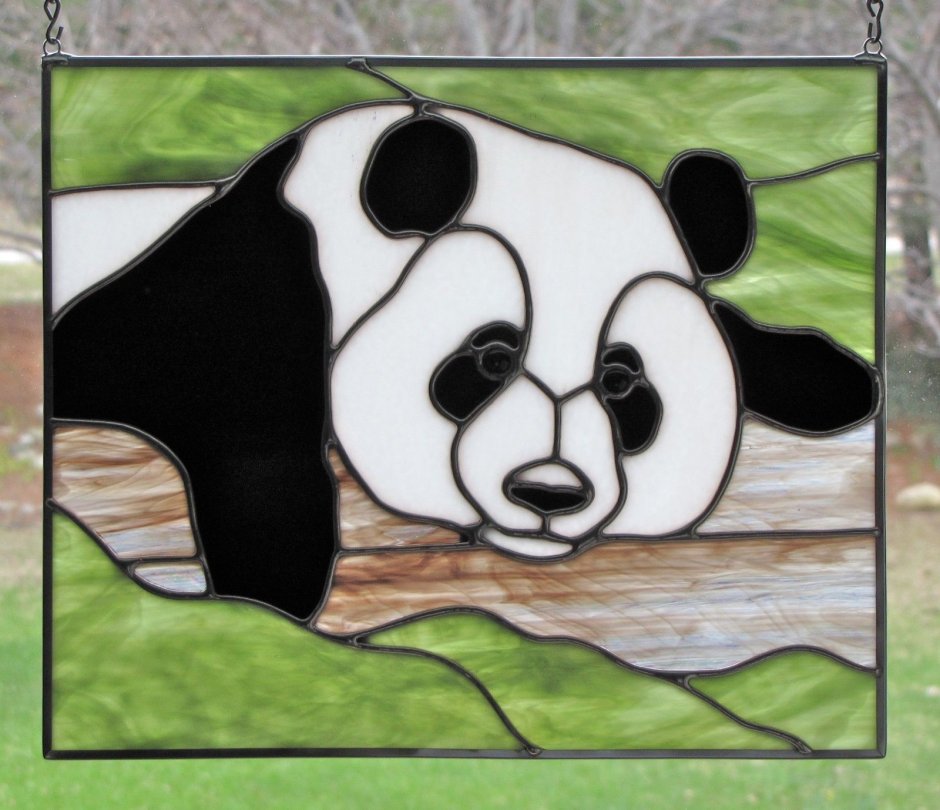 Витражное стекло Панда