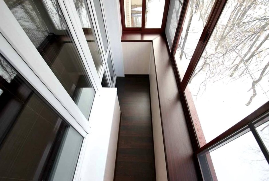 Отделка балкона в сталинке