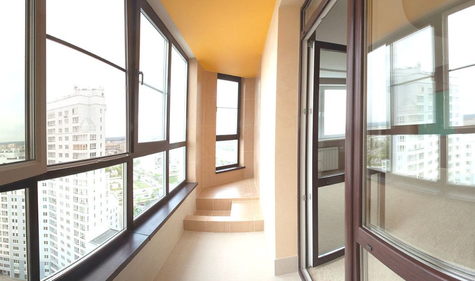 Французское панорамное остекление балкона п44