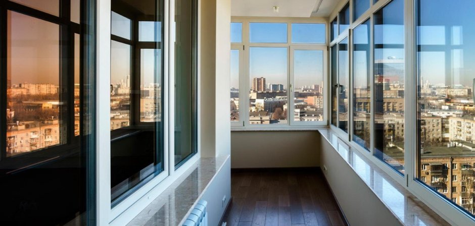 Горизонтальное панорамное остекление