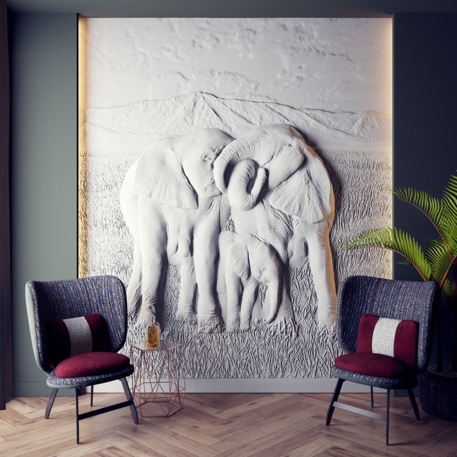 Настенное панно из гипса