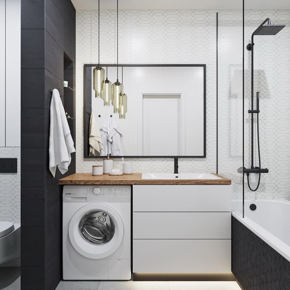 Ванная со стиральной машиной 3 кв